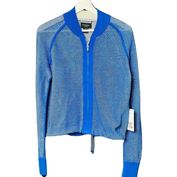Rondina Women's Zip Cardigan Royal Blue Medium NWT - Picture 1 of 8